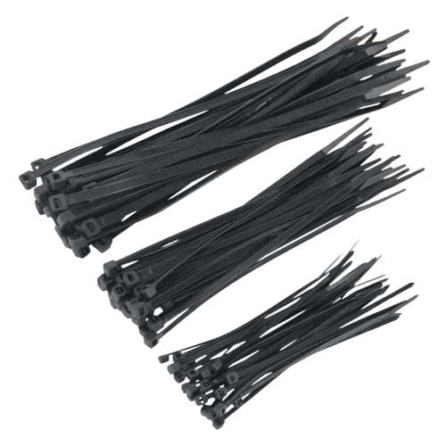 Sealey Cable Ties Assorted Black 75pc