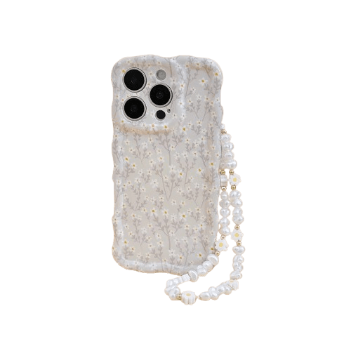 Beaded Phone Strap - Daisy Pearl