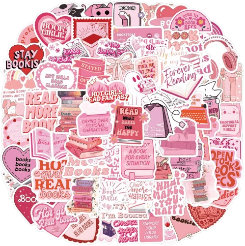 120 Pieces Waterproof Stickers, Aesthetic Pink Sticker Decals