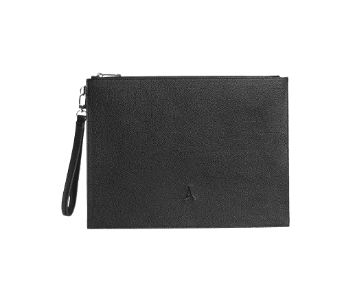 Maniere De Voir Leather Eiffel Laptop Case - Black