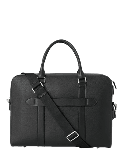 John Lewis Zurich Zipped Briefcase, Black