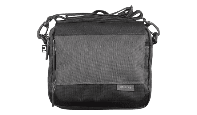 Decathlon Lightweight Multi Pocket Shoulder Bag - Black