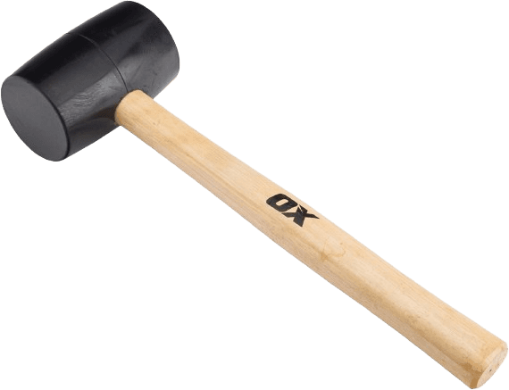 OX Trade Black Rubber Mallet - 16 oz