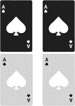 4 Pcs ace of spades bottle openers