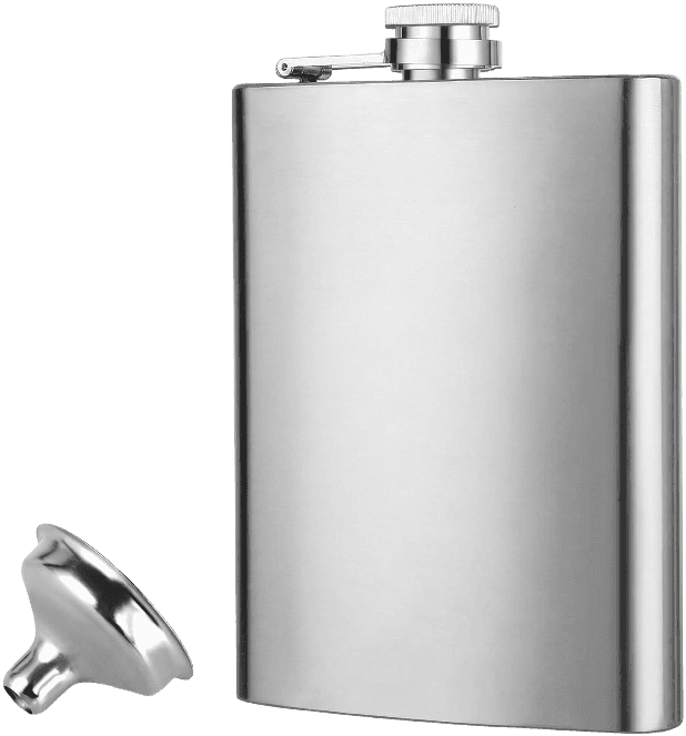 Stainless steel whisky flask