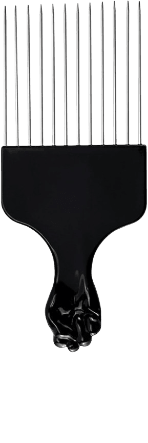 Metal afro hair pick comb