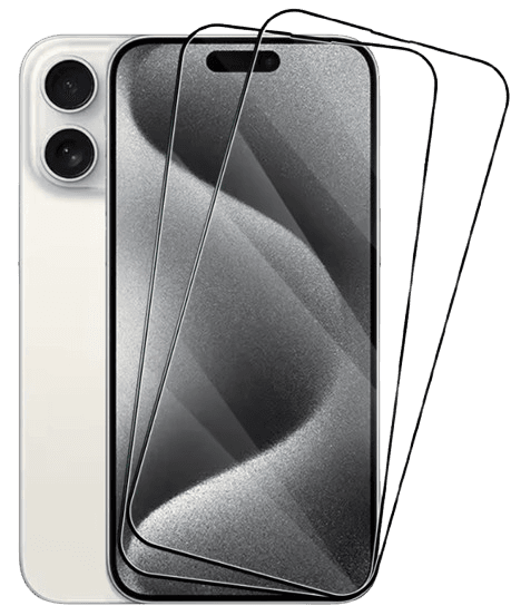 2 Pcs tempered glass for iPhone 11-15