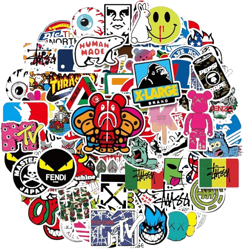 101 Pcs Skateboard Stickers