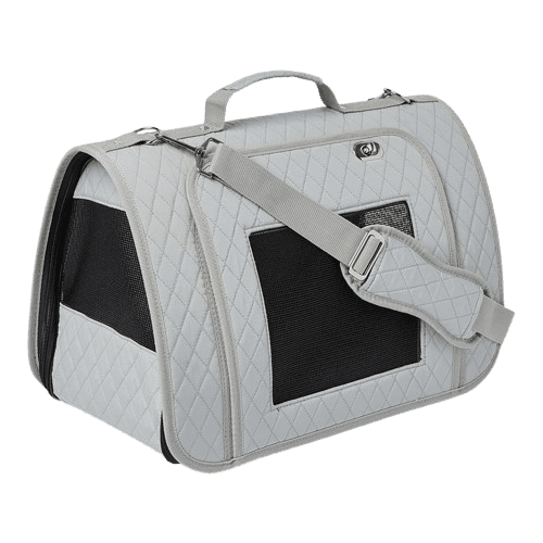 Just for Puppy Quilted Folding Pet Puppy Carrier Grey
