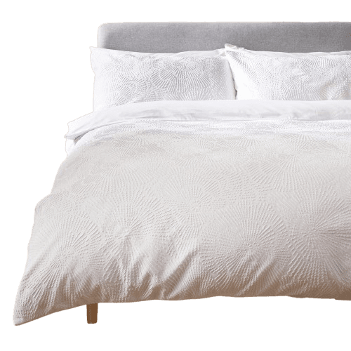 Argos Home Embossed Floral White Bedding Set