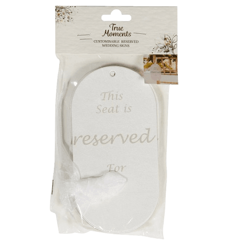Pack of 10 Customisable Reserved Wedding Signs