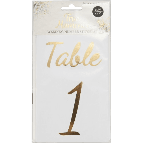Wedding Number Stickers