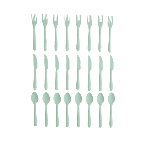 Set of 24 Speckle Plastic Cutlery