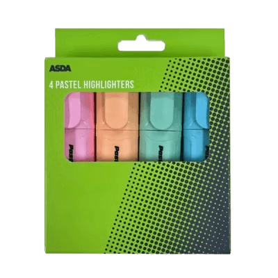 Pastel Highlighters 4Pk