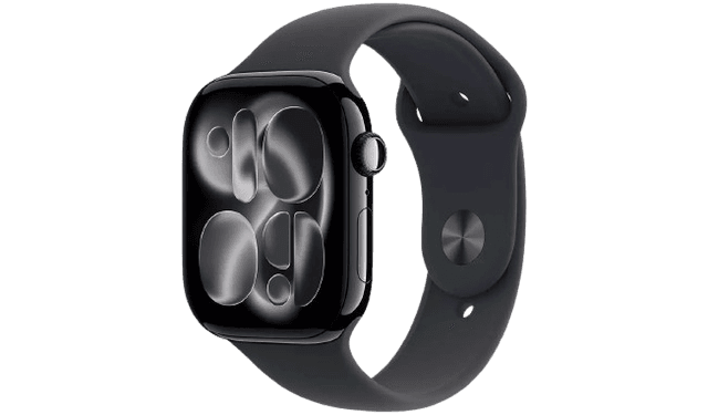 Apple Watch Series 11 GPS+Cell 46mm Black Sport Band - M/L