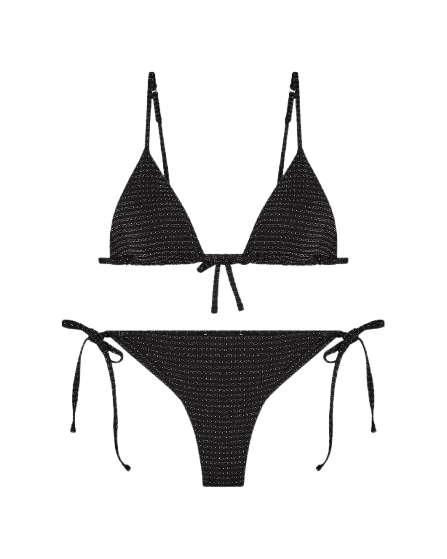 Armani Lycra and lurex bikini with padded triangle bra