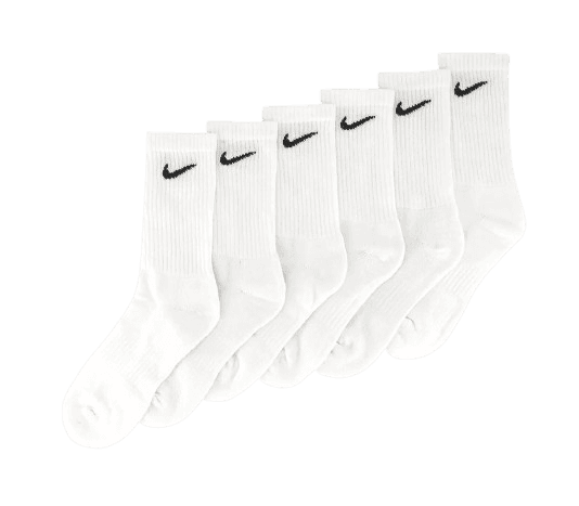 Nike Everyday Cushioned 6 Pack - White Black