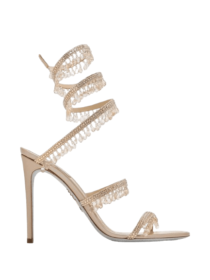 René Caovilla crystal-embellished heeled sandals