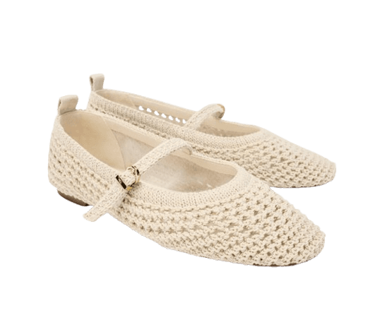 Zara Braided Effect Flat Ballet Flats