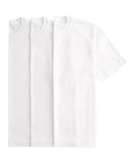 Hollister 100% Cotton Boxy Heavyweight Crew T-Shirt 3-Pack White