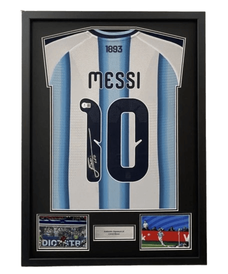 Messi signed & framed shirt
