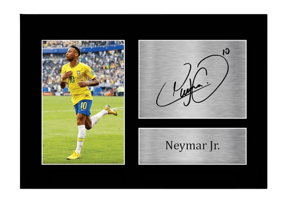 Neymar Jr printed signed autograph picture