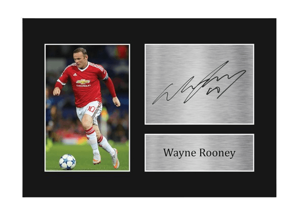 Wayne Rooney printed signed autograph picture