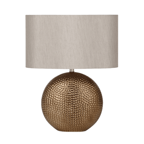 Pacific Mabel Ceramic Dot Textured Table Lamp - Bronze