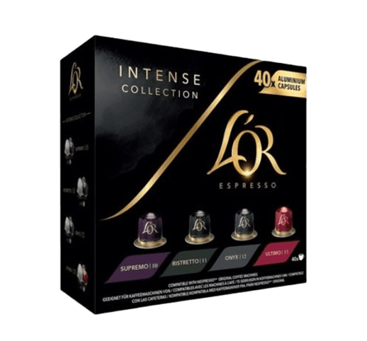 L'OR Espresso Intense Variety Box Coffee Pods x40 Nespresso Compatible
