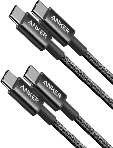 Anker USB C to USB C Charger Cable, 60W (3A) New Nylon (3ft/0.9m 2-Pack)