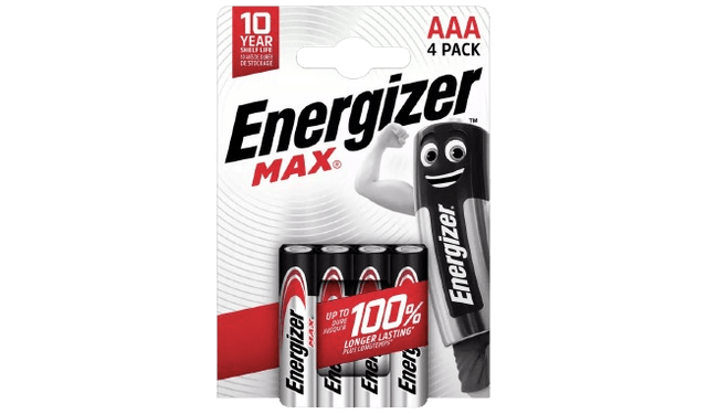 Energizer Max AAA Batteries - Pack of 4