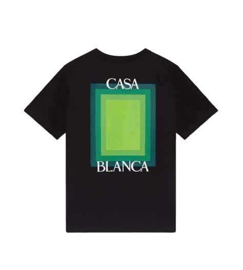 Casablanca Square Logo Short Sleeve T‑Shirt