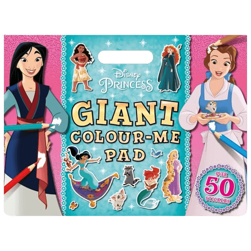 Disney Princess Colouring Pages and Stickers Pad Assortment