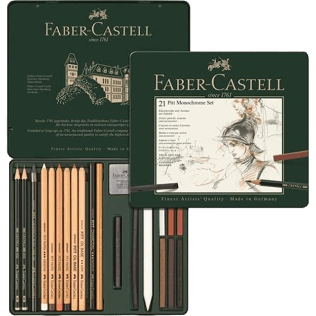 Faber Castell Pitt Monochrome Set of 21 items