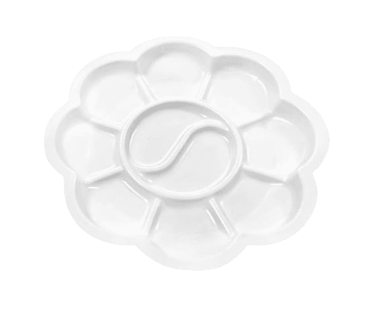 10pcs Mini Flower Plastic Paint Palette