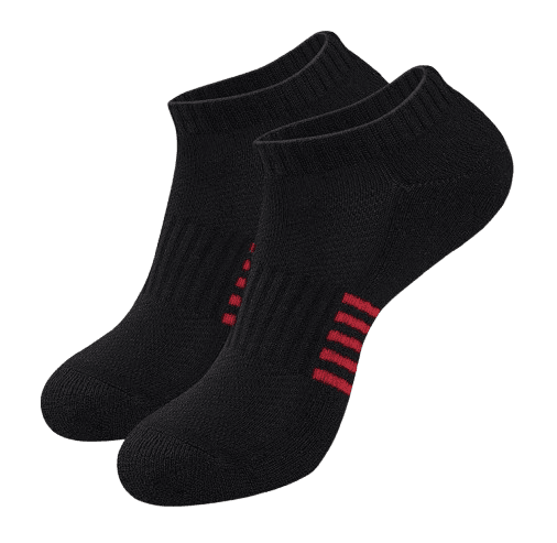 Ankle Socks - Black and Red