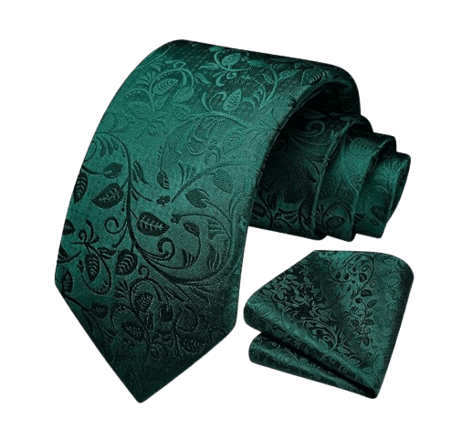 Solid Paisley Tie & Pocket Square Set