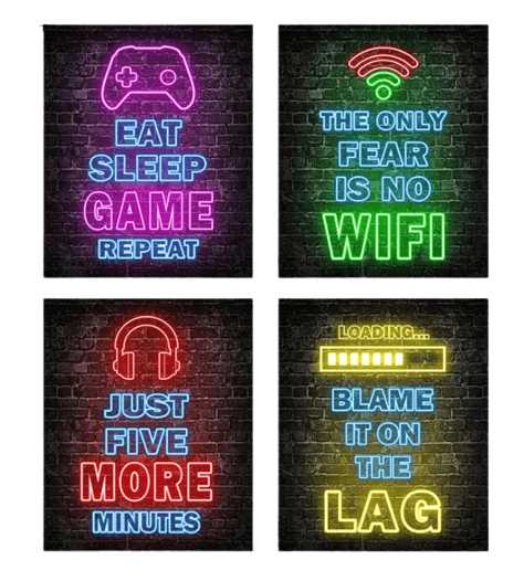 Set of 4 gaming posters