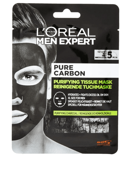 L'Oréal Paris Men Expert Face Mask Pure Charcoal Purifying Tissue Mask 30g