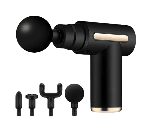 Mini Massage Gun Deep Tissue - 6 Speeds 4 Heads Cordless