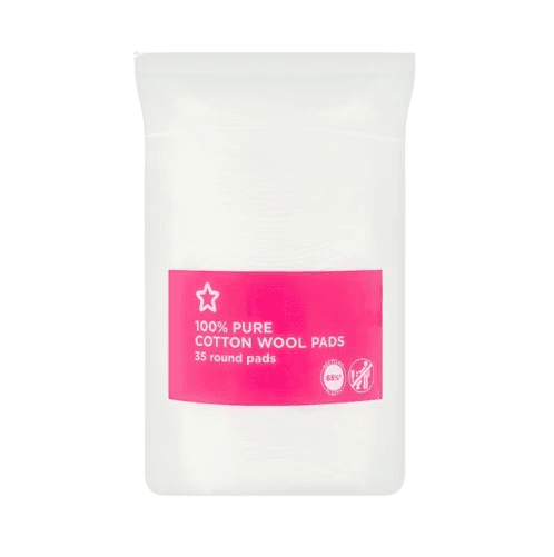 Superdrug 100% Pure Cotton Wool Pads - 35 Round Pads