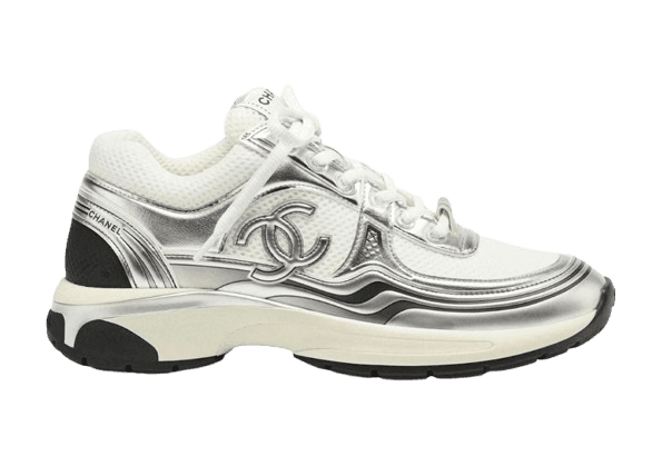 Chanel CC Runner White Silver