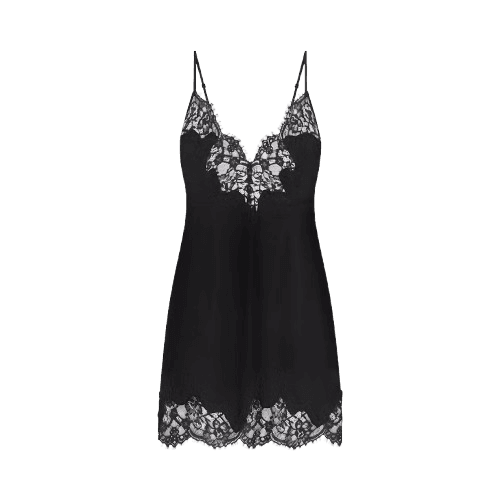 Skims SILK lace mini slip dress
