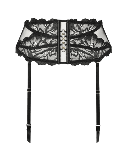 Ann Summers Ever Yours Lace Waspie Suspender - Black