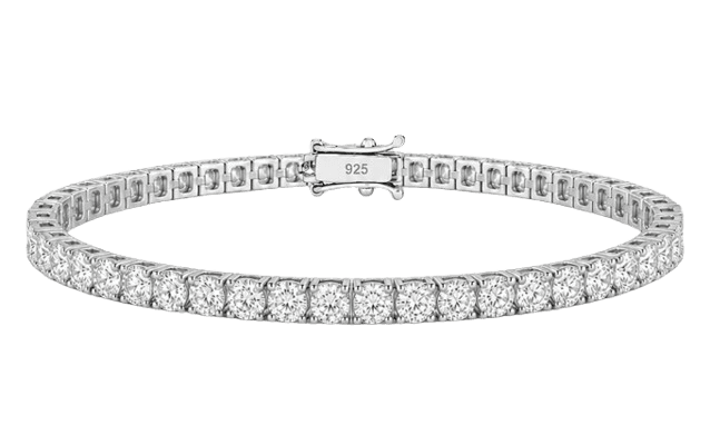 5Ct Moissanite Tennis Bracelet Sterling Silver