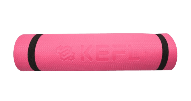 KEFL PVC Yoga Mat 6mm - with Free Carry Strap
