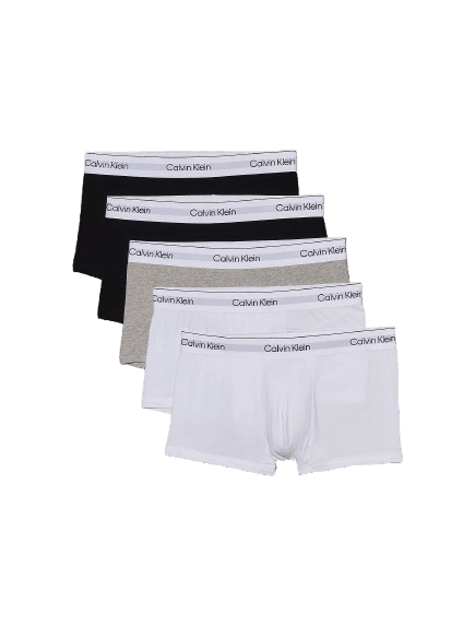 Calvin Klein 5 Pack Low Rise Trunks - Icon Cotton Stretch