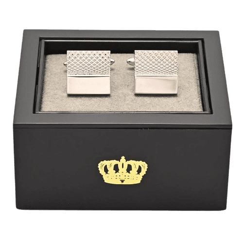 T.H.Baker Harvey Makin Criss Cross Square Cufflinks