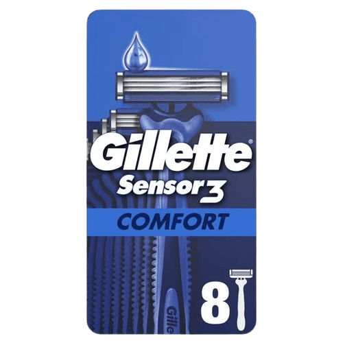 Gillette Sensor 3 Comfort Men's Disposable Razors x8